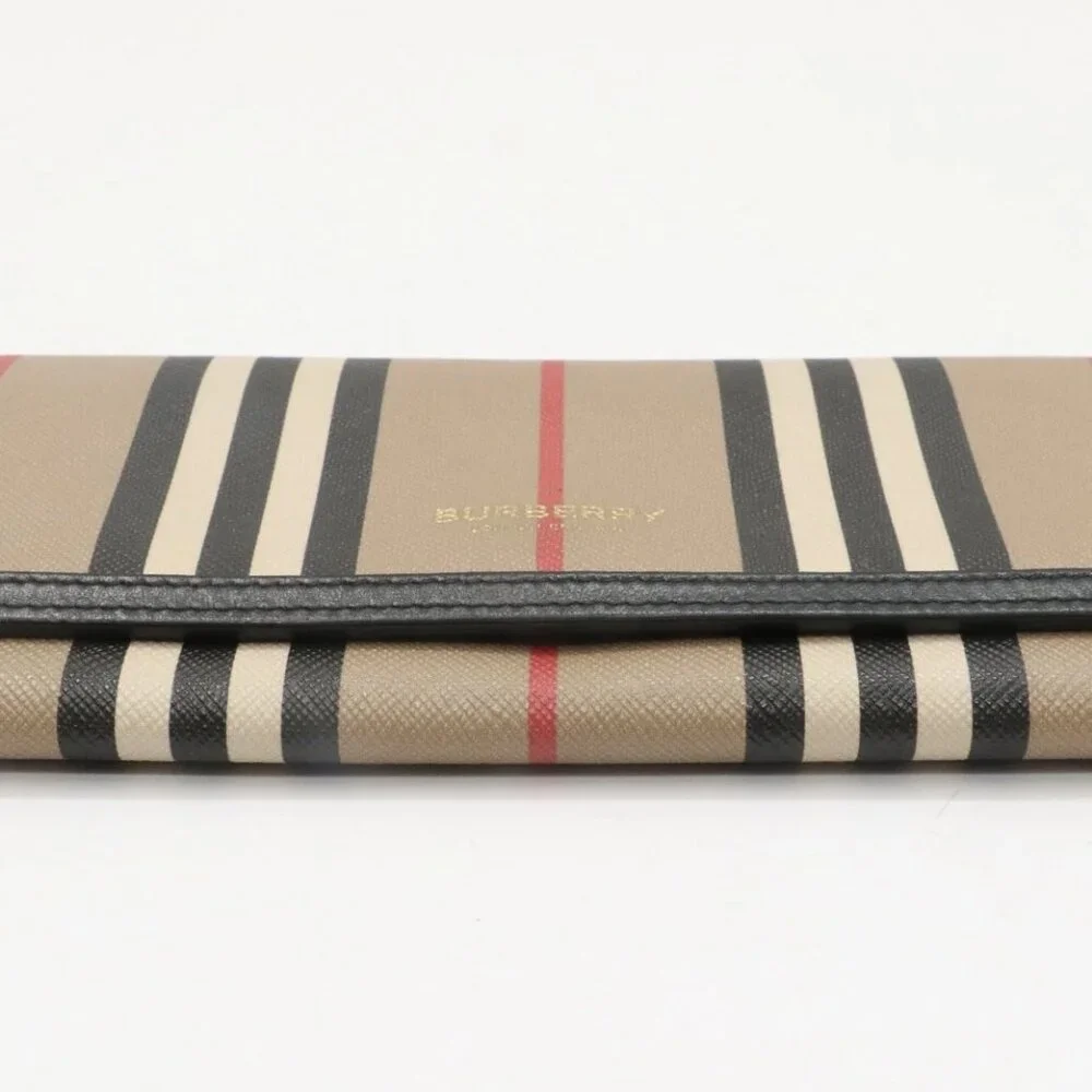 Burberry Halton Striped Canvas Continental Wallet Clutch - Picture 4 of 14